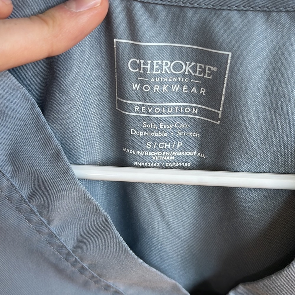 Cherokee Men’s Gray Scrub (Sz. S) x2 - Picture 4 of 4